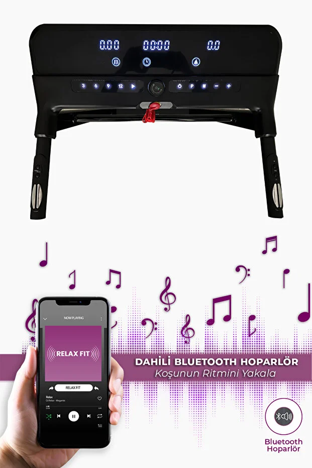 Relax Bluetooth Bağlantılı Hidrolik Katlanabilir 145 kg Yürüme ve Koşu Bandı 2 Yıl Garantili RL-920